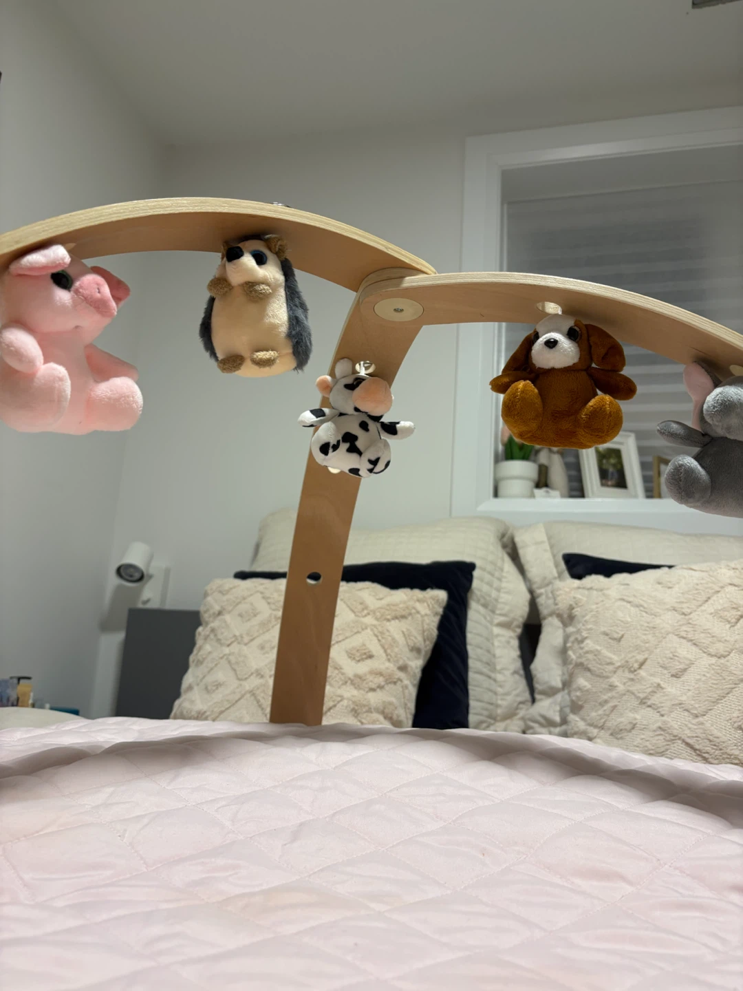Wooden Baby Activity Play Gym with Hanging Toys