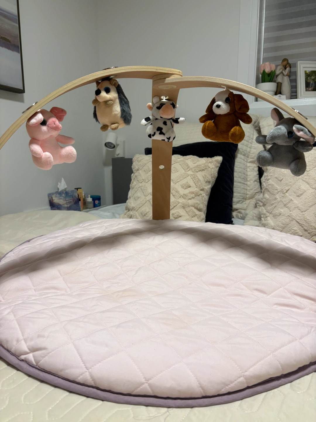 Wooden Baby Activity Play Gym with Hanging Toys - photo 2