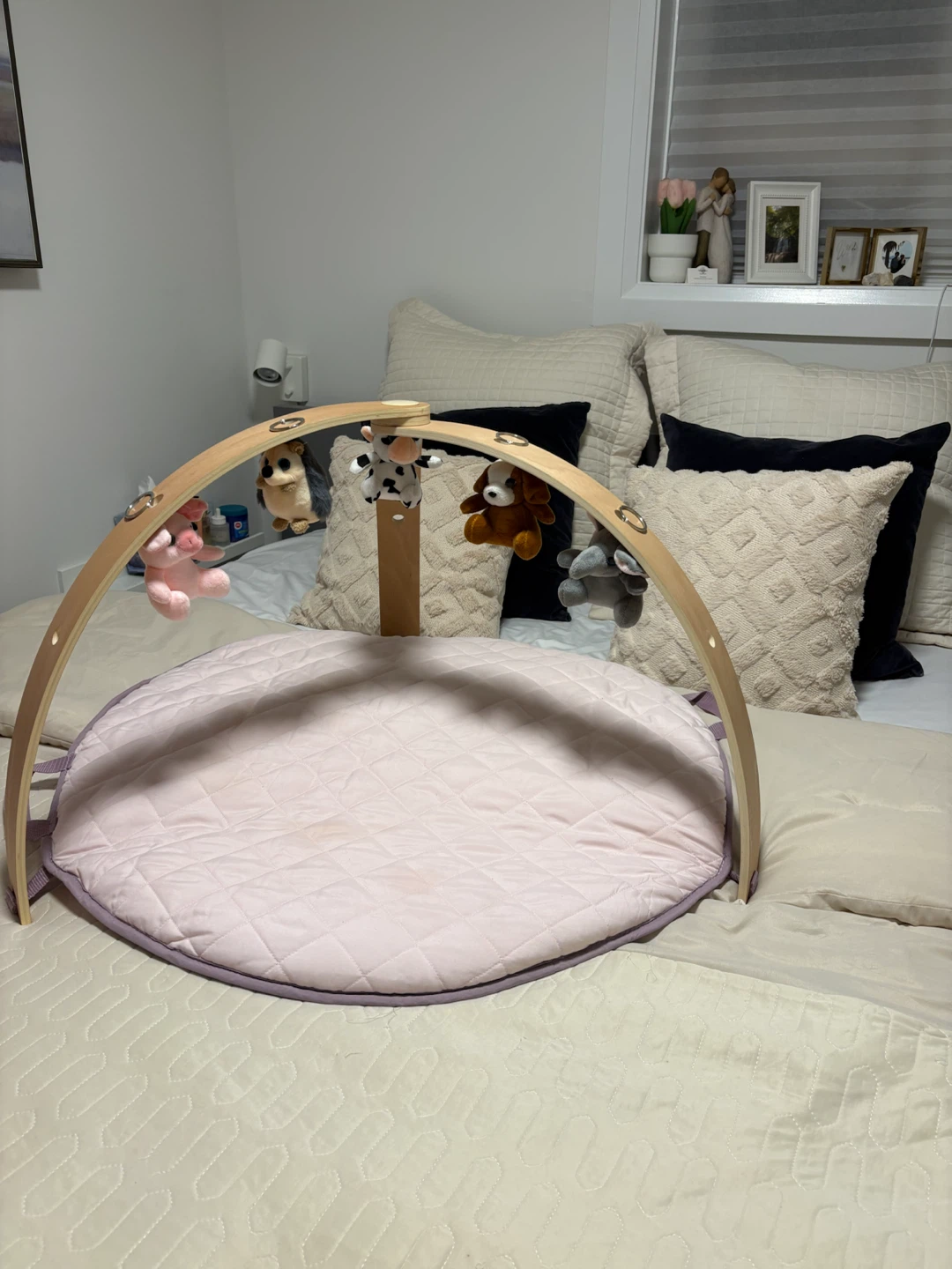 Wooden Baby Activity Play Gym with Hanging Toys - photo 3