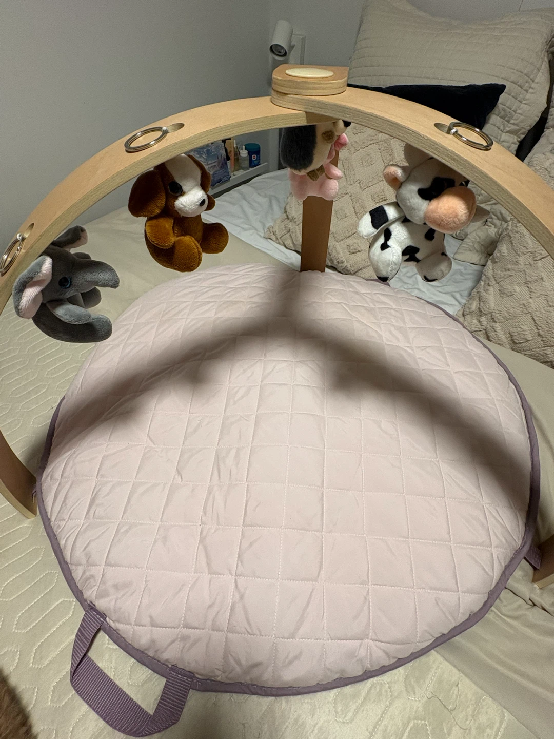 Wooden Baby Activity Play Gym with Hanging Toys - photo 4