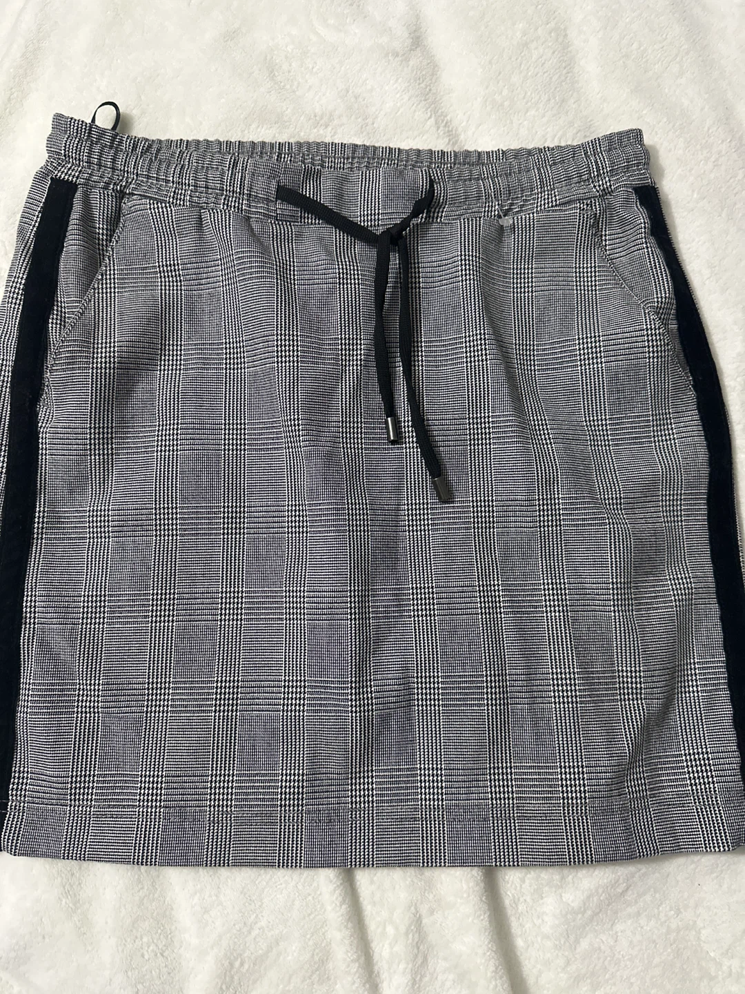 Checkered Print Mini Skirt