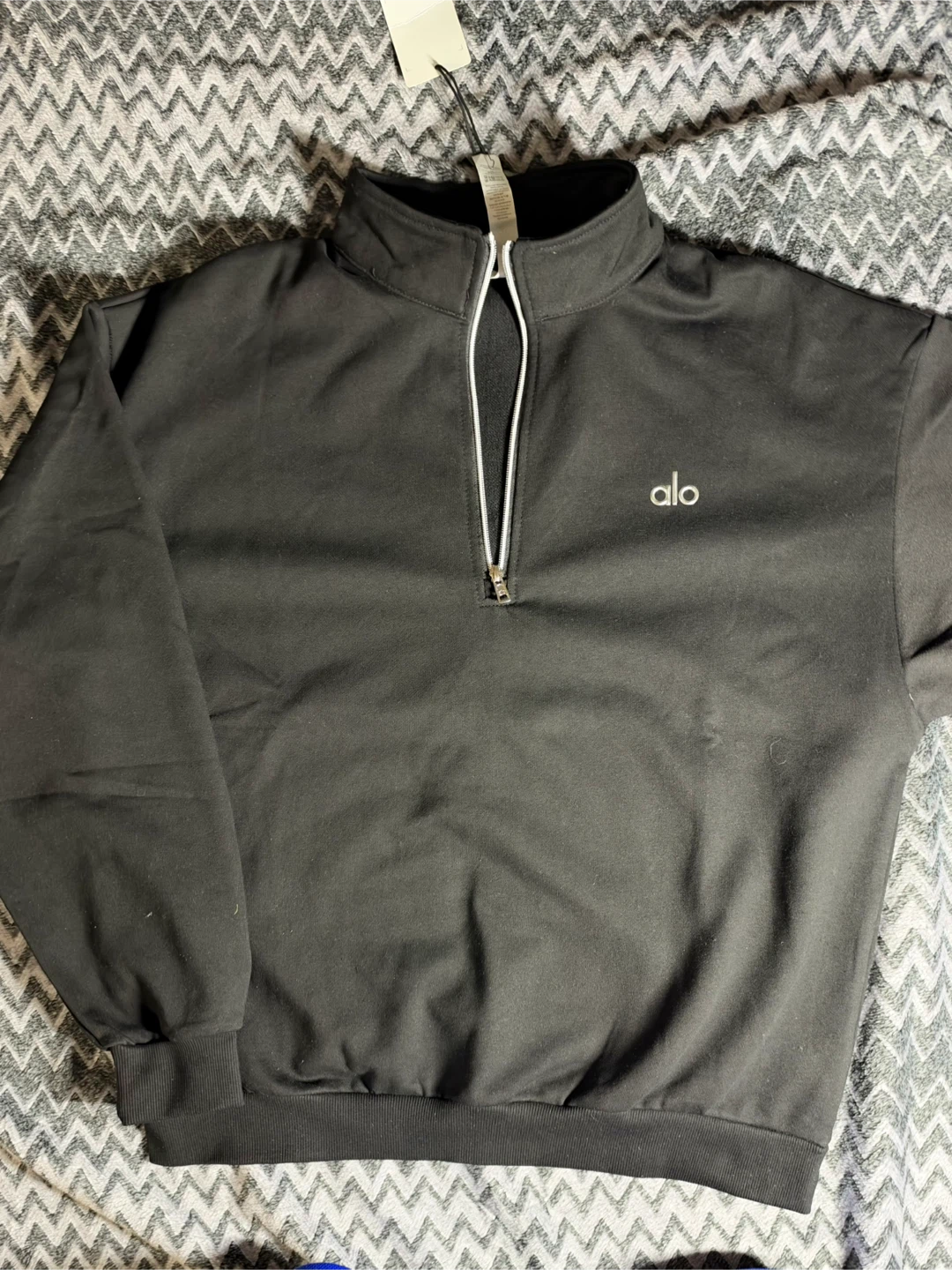 Alo Yoga Black Quarter Zip Pullover