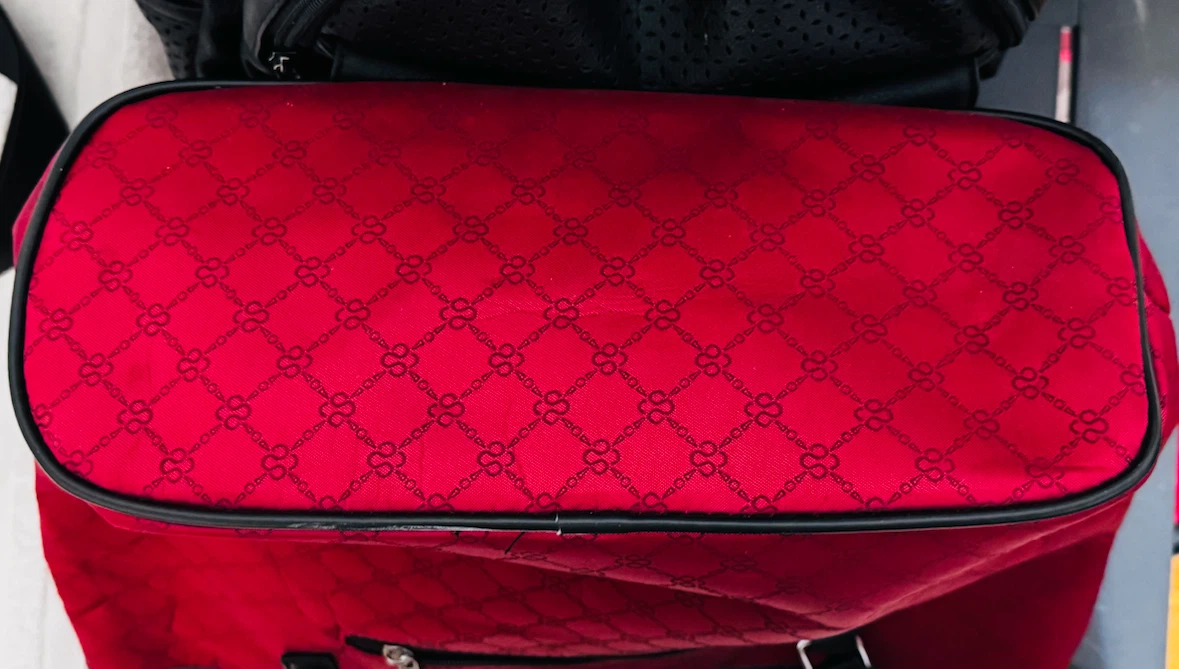 Red patterned tote bag - photo 3