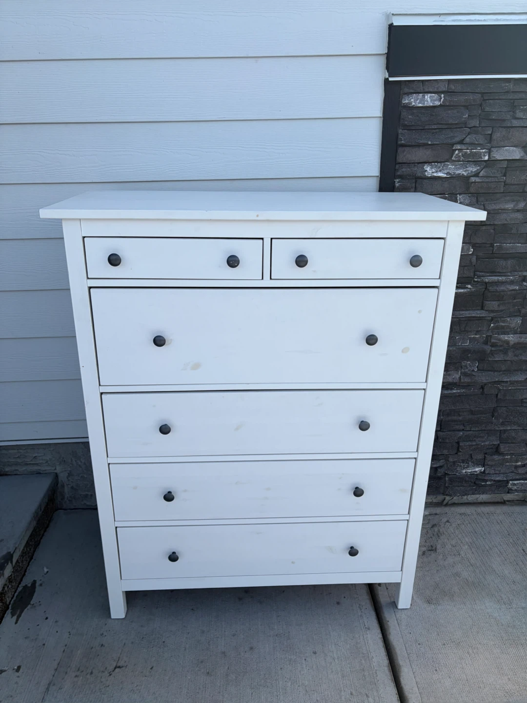 IKEA HEMNES White wooden dresser with 6 drawers