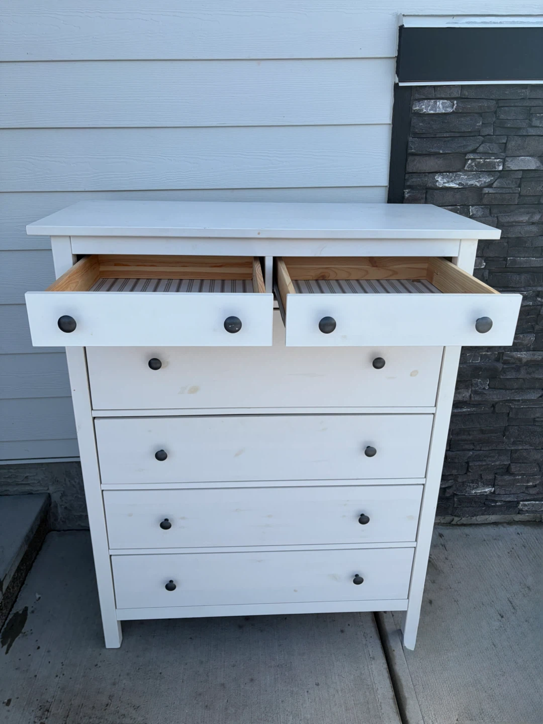 IKEA HEMNES White wooden dresser with 6 drawers - photo 2