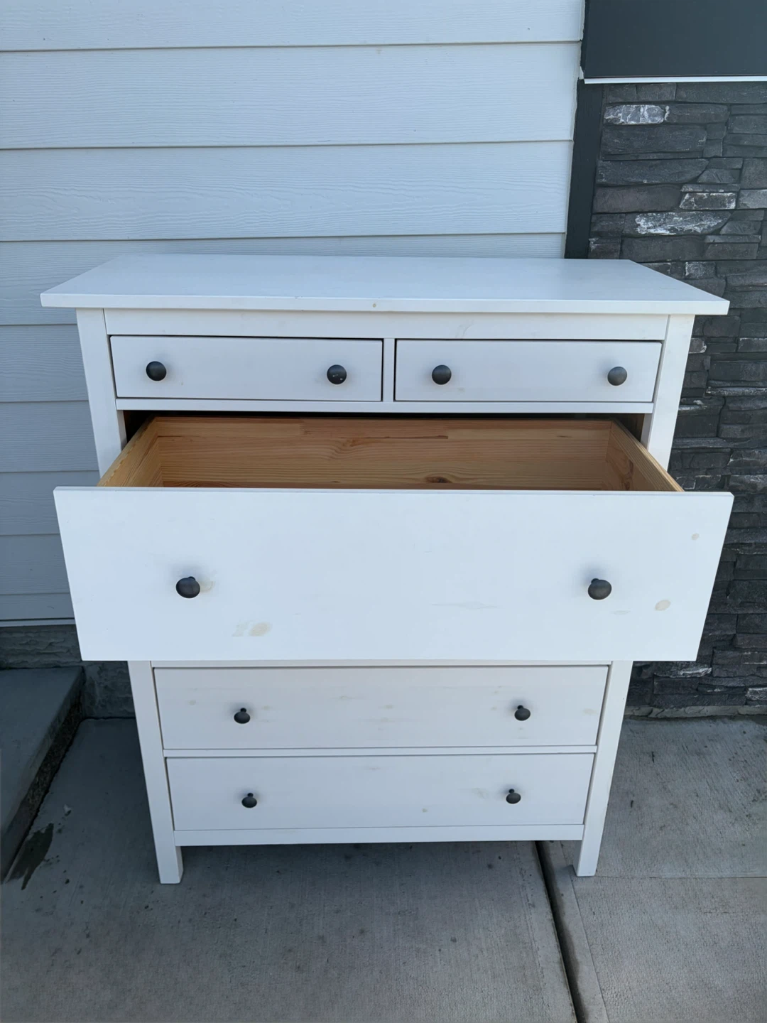 IKEA HEMNES White wooden dresser with 6 drawers - photo 3