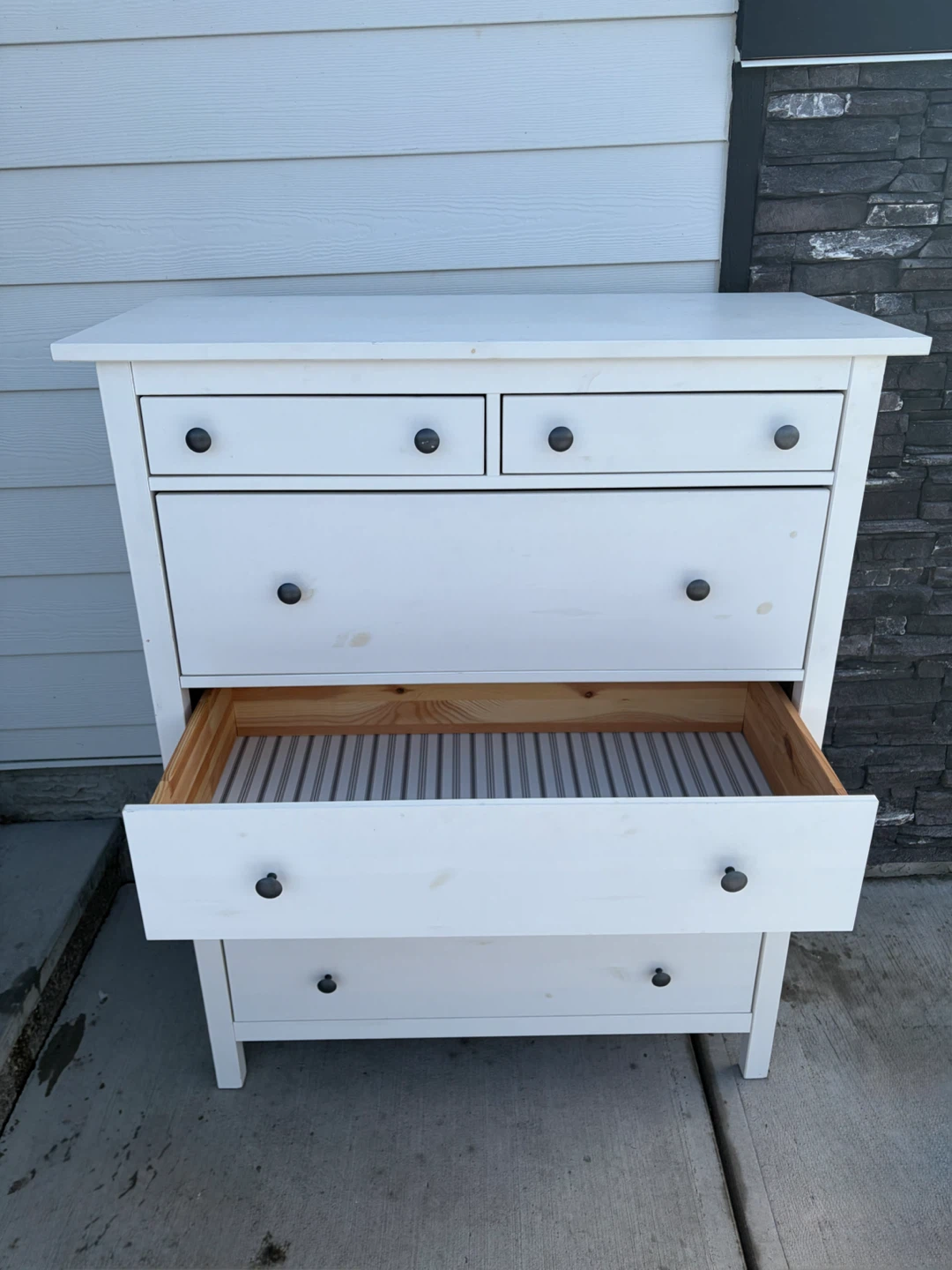 IKEA HEMNES White wooden dresser with 6 drawers - photo 4