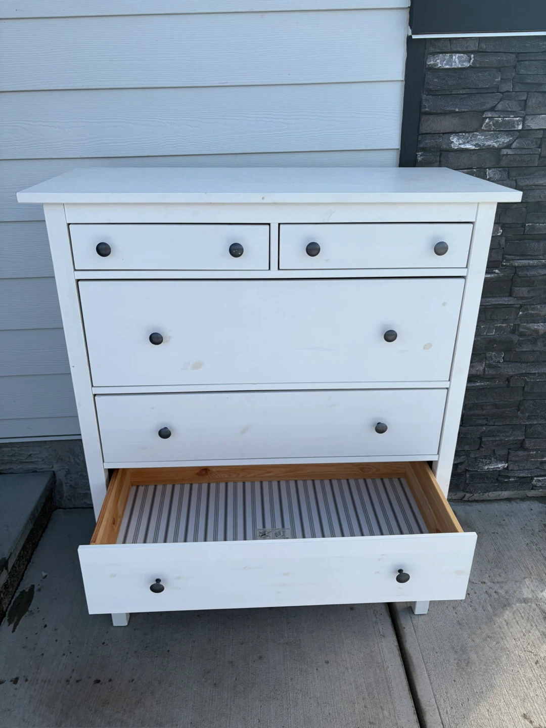 IKEA HEMNES White wooden dresser with 6 drawers - photo 5