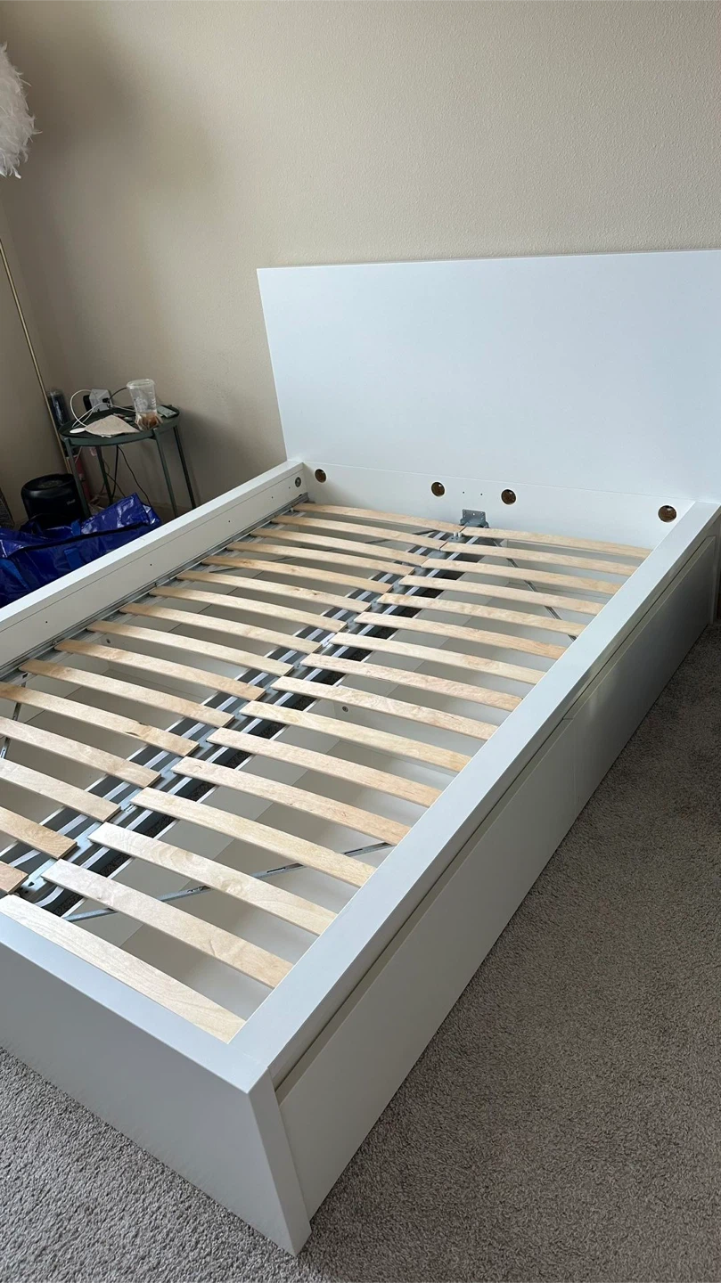 IKEA full bed frame with 4 drawers under bed - photo 2