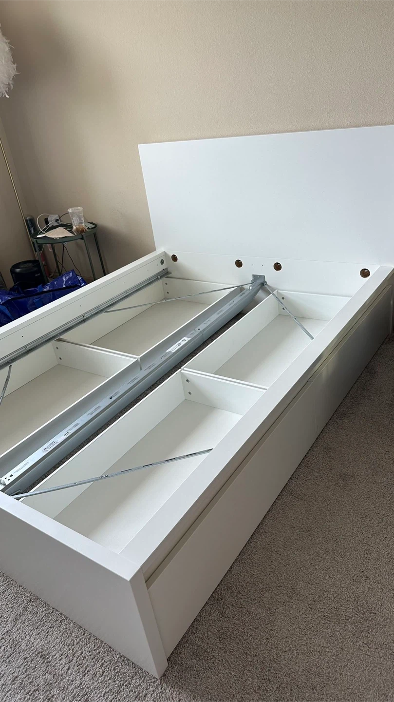IKEA full bed frame with 4 drawers under bed - photo 3
