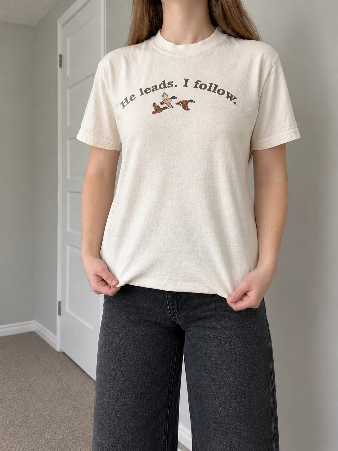 He leads. I follow. Graphic T-Shirt