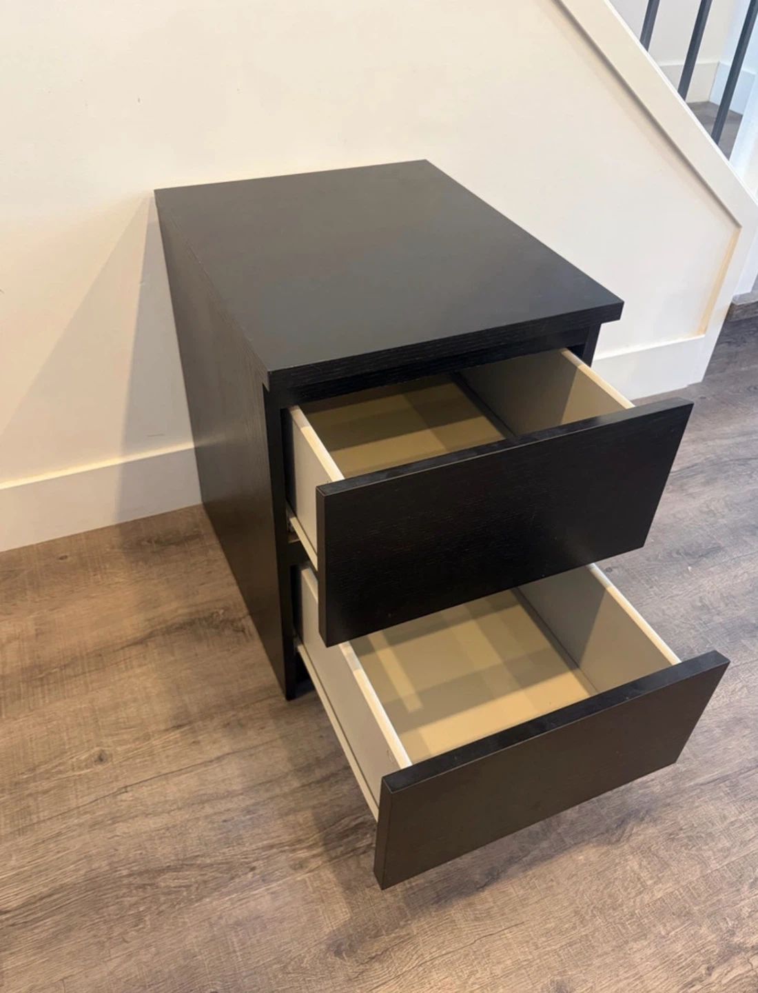 IKEA MALM nightstand in black brown