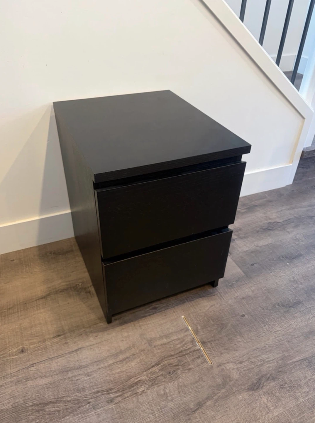 IKEA MALM nightstand in black brown - photo 2