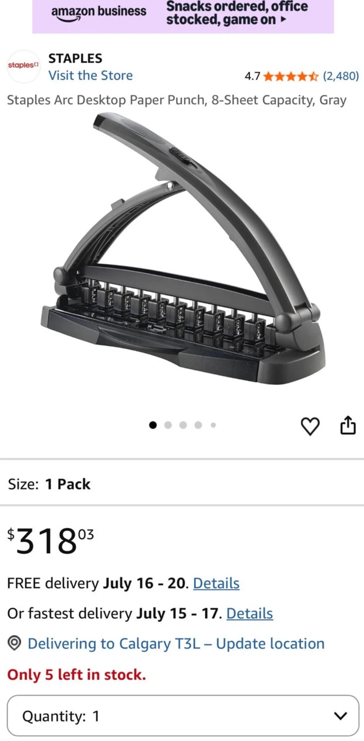 Staples Arc Desktop Paper Punch - photo 4