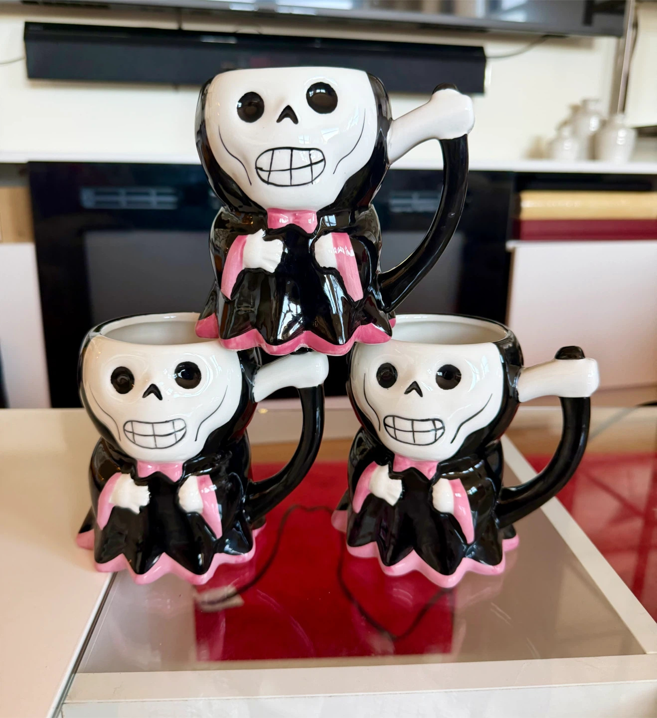 Set of 3 Skull Design Mugs - photo 2