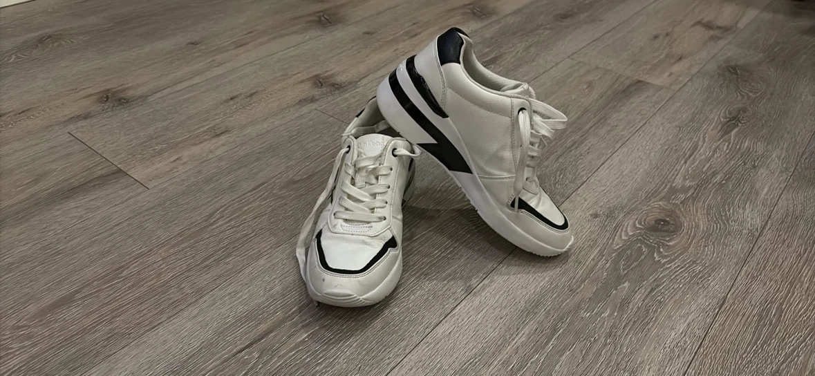 Calvin Klein White and Black Sneakers