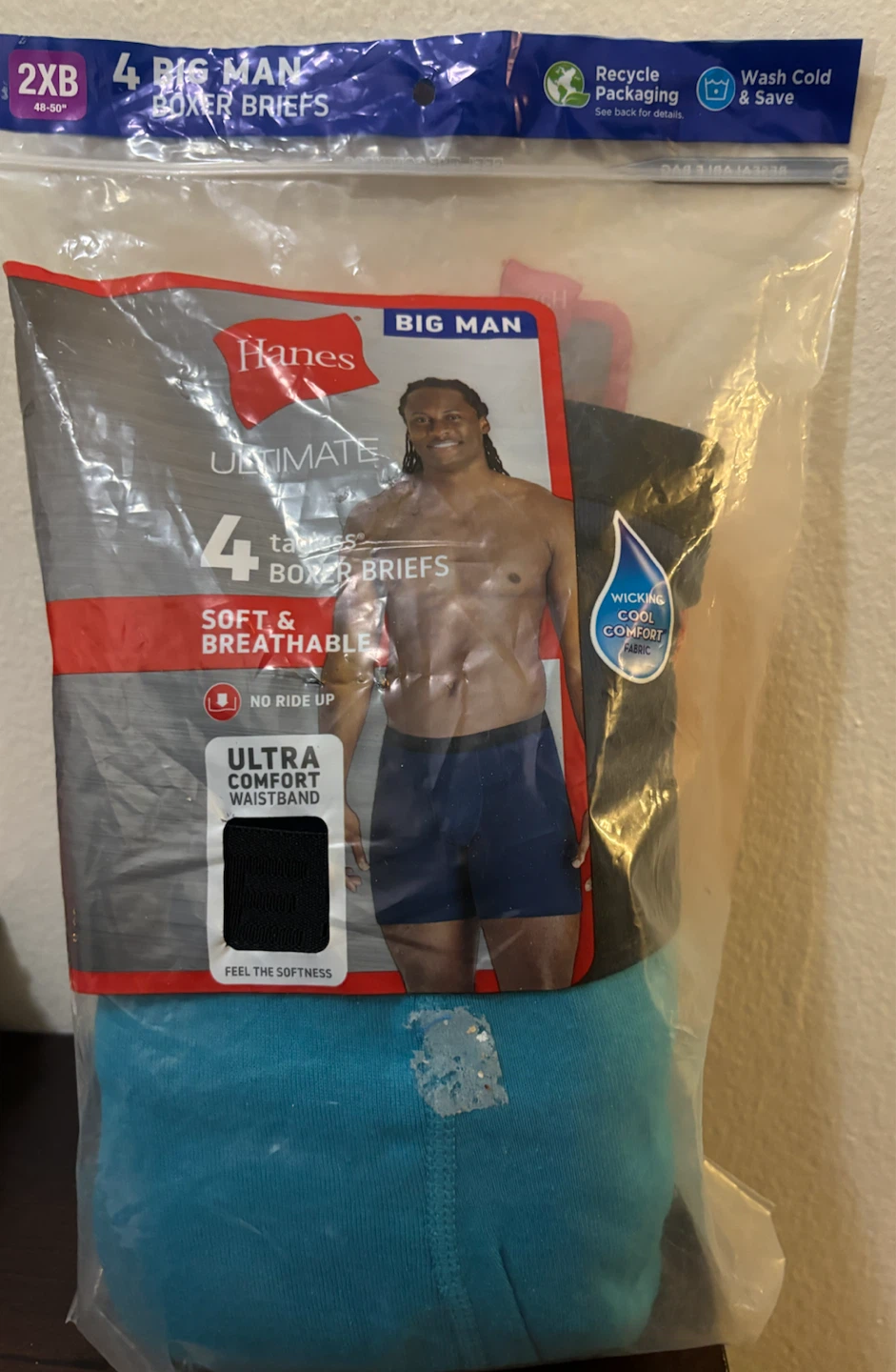 NEW-Hanes Big Man Ultimate Boxer Briefs 4-Pack