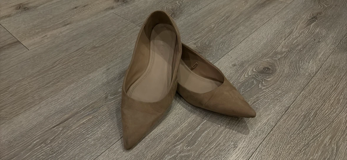Taupe Pointed Toe Flats - photo 2