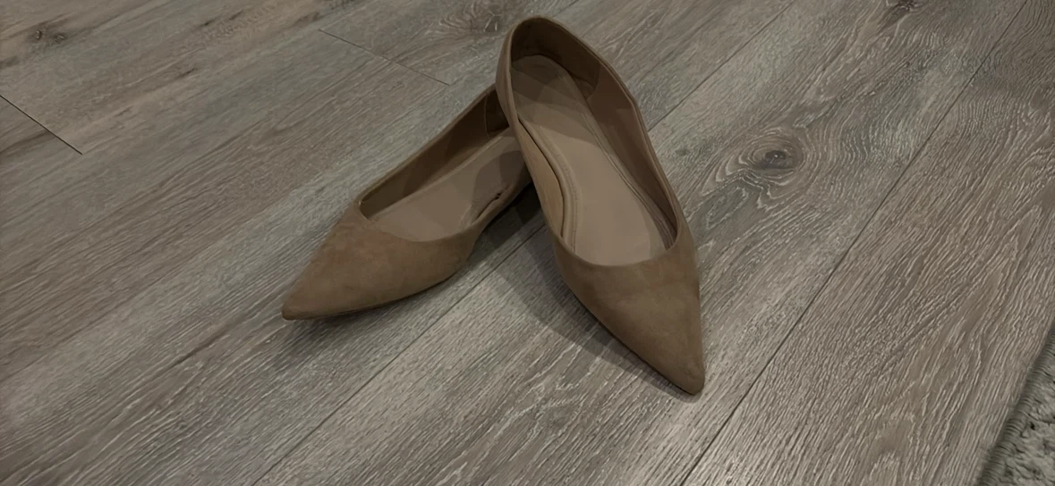 Taupe Pointed Toe Flats - photo 3