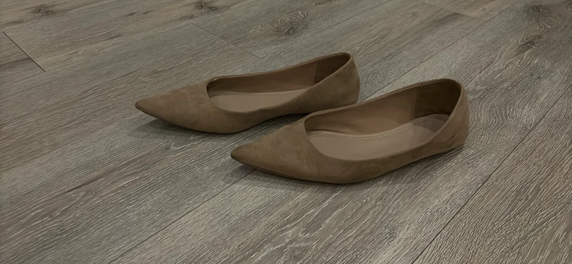 Taupe Pointed Toe Flats - photo 4