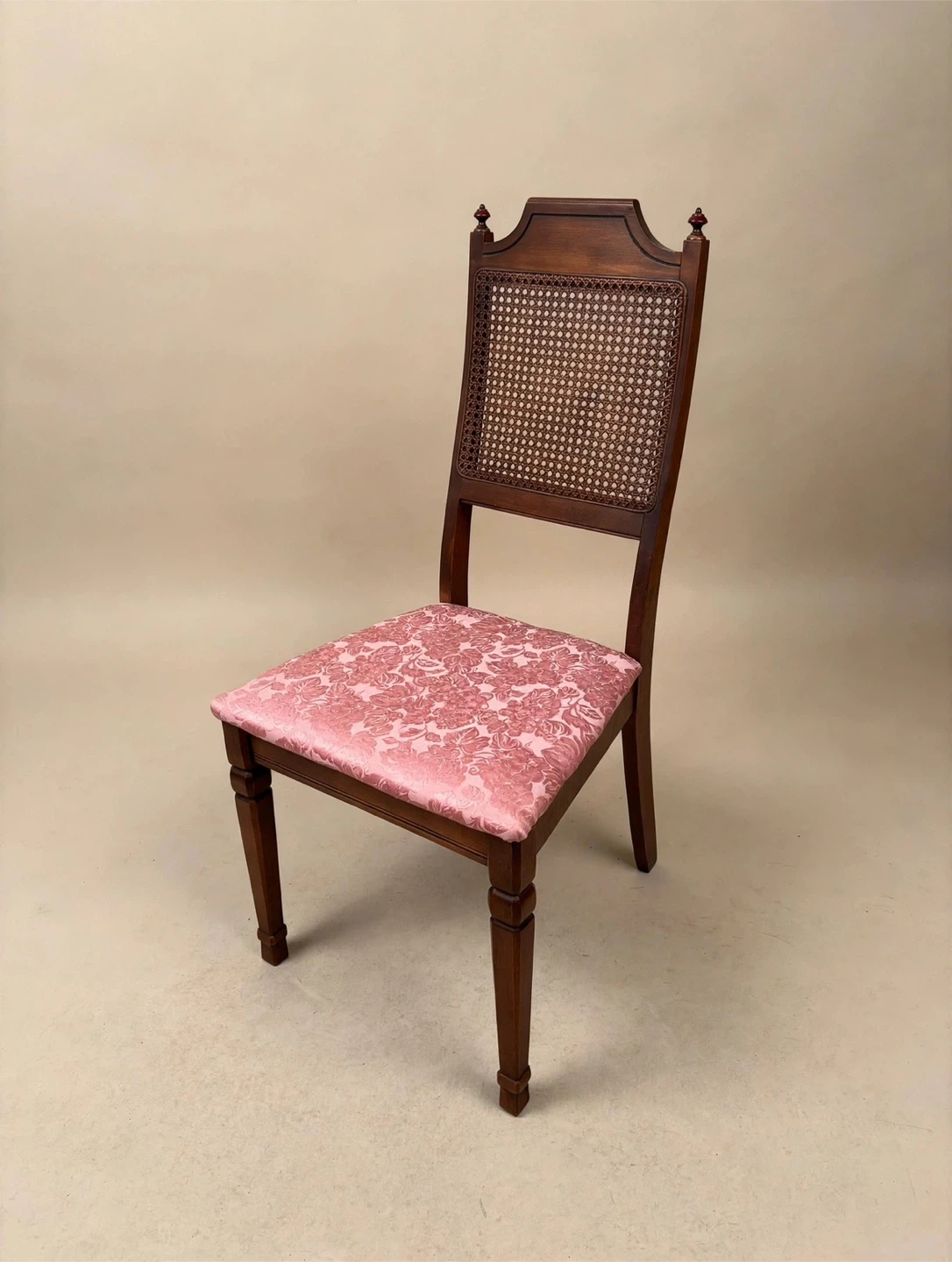 wood pink Dining Chair with Cane Back - photo 2