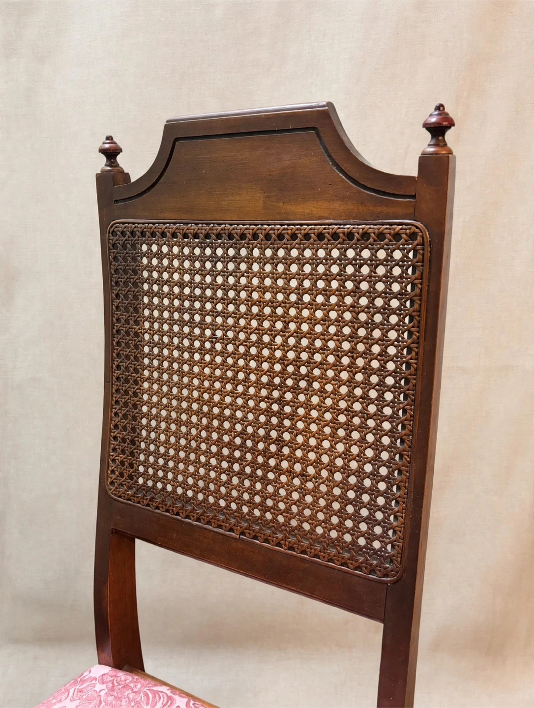 wood pink Dining Chair with Cane Back - photo 4