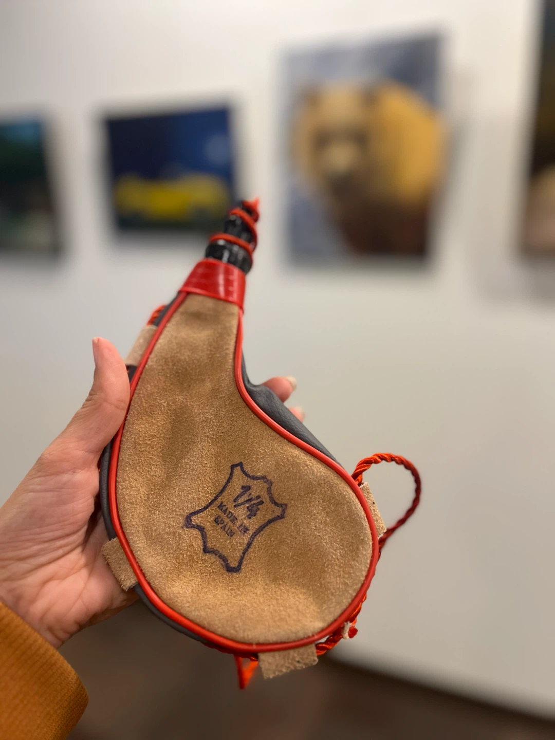 Spanish Leather Wine Skin Bota Bag - photo 2