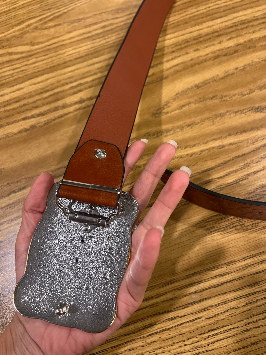 Western style belt with floral buckle - photo 5