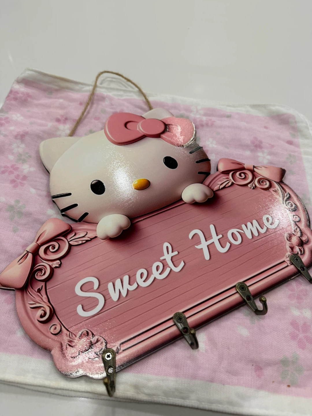 ♡ hello kitty 'sweet home’ wall hook 2D sign ♡ - photo 2