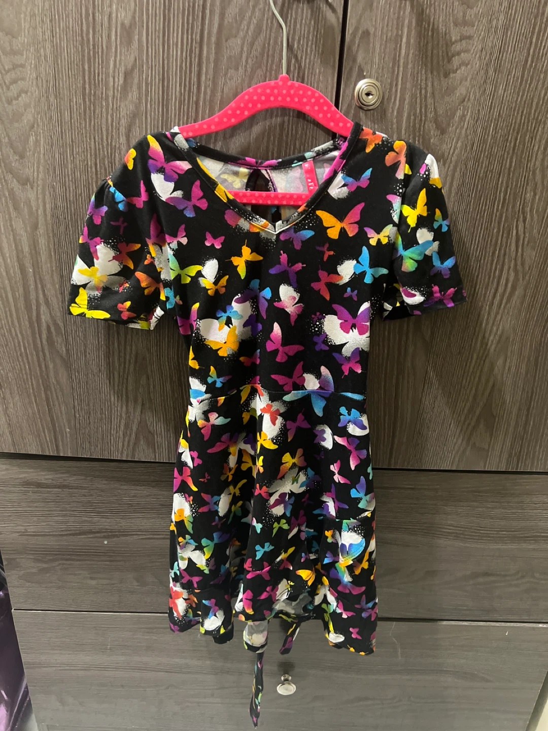 Girls Butterfly Print Dress