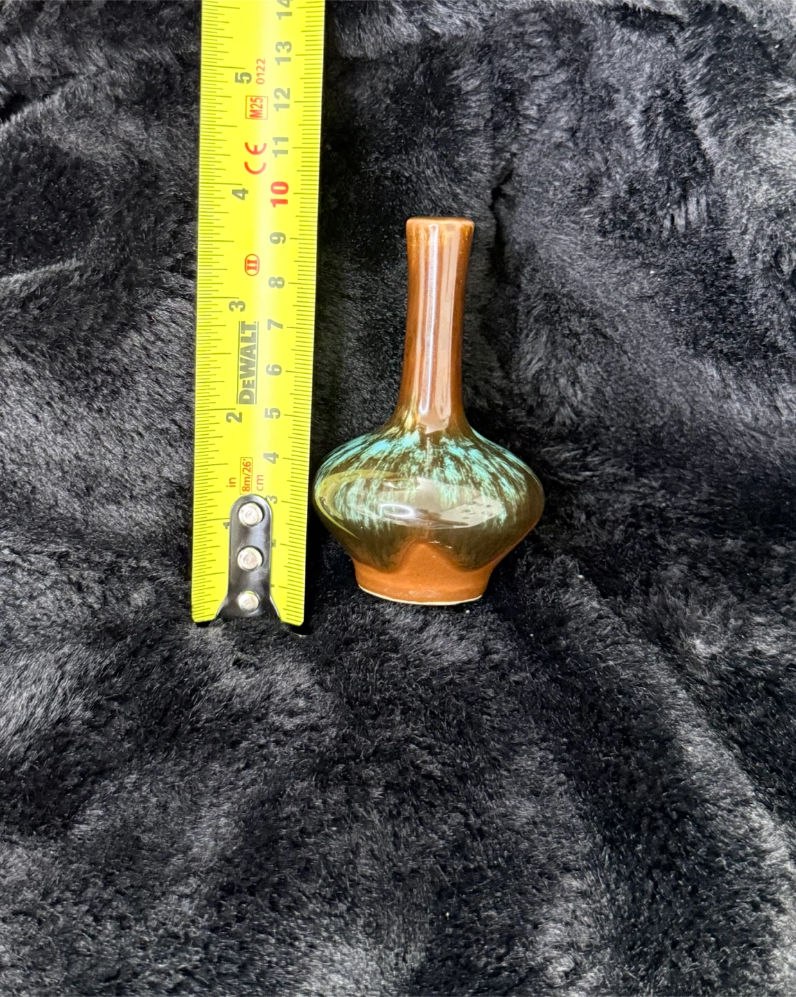 Vintage MCM Japanese Drip Glaze Incense Holder Japan