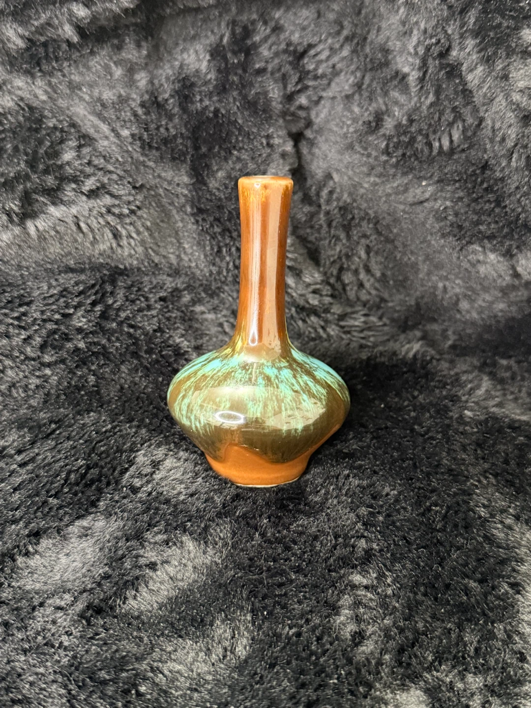 Vintage MCM Japanese Drip Glaze Incense Holder Japan - photo 3