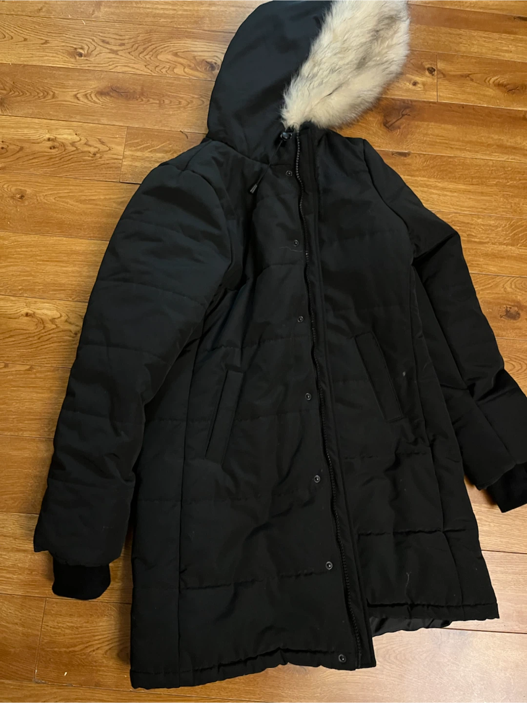 Forever 21 Black Winter Parka Jacket Size XL