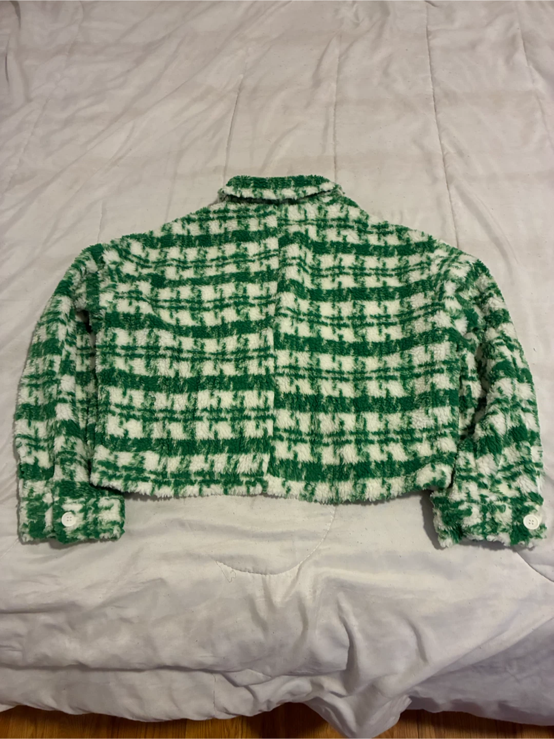 PrettyGarden Chic Green and White Plaid Jacket - photo 2