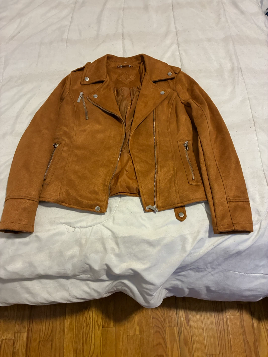 JOUJOU Brown Suede Moto Jacket