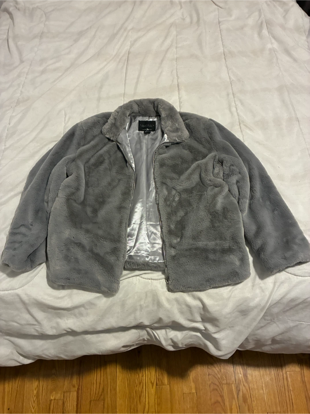 Sanctuary Gray Faux Fur Jacket