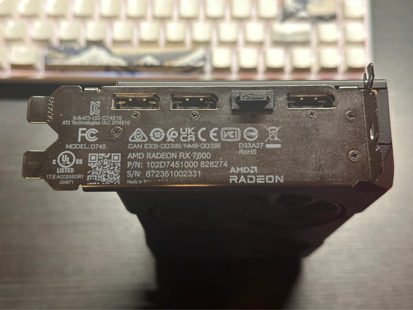 RX7600 8gb VRAM reference graphics card GPU - photo 3