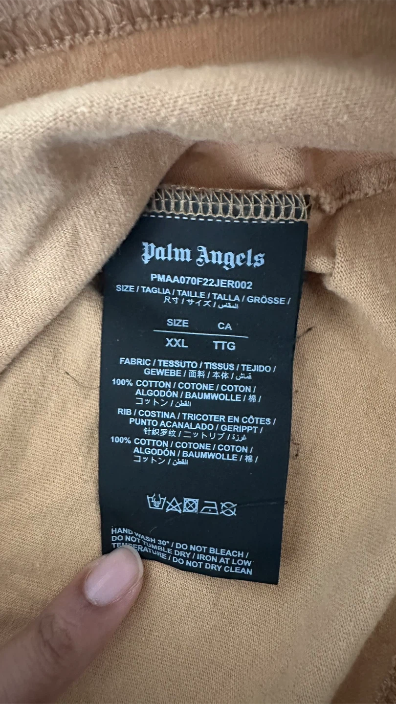 Palm Angels T-Shirt - Tan, Size XXL - photo 3