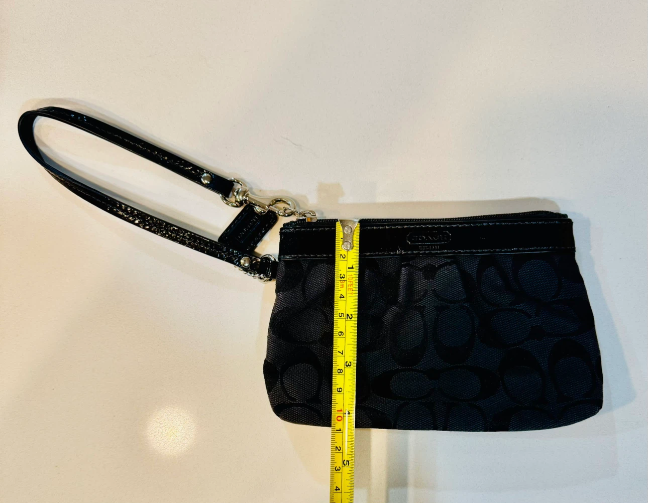 Coach Signature Wristlet_Black_With Leather Trim_NWOT - photo 5