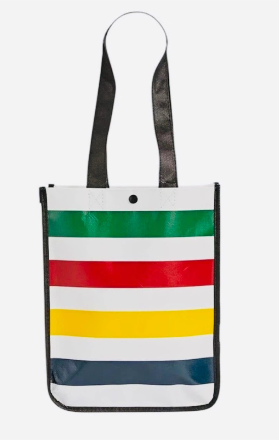 Hudson’s Bay Stripe Tote Lunch Bag with Black Handles_NWOT