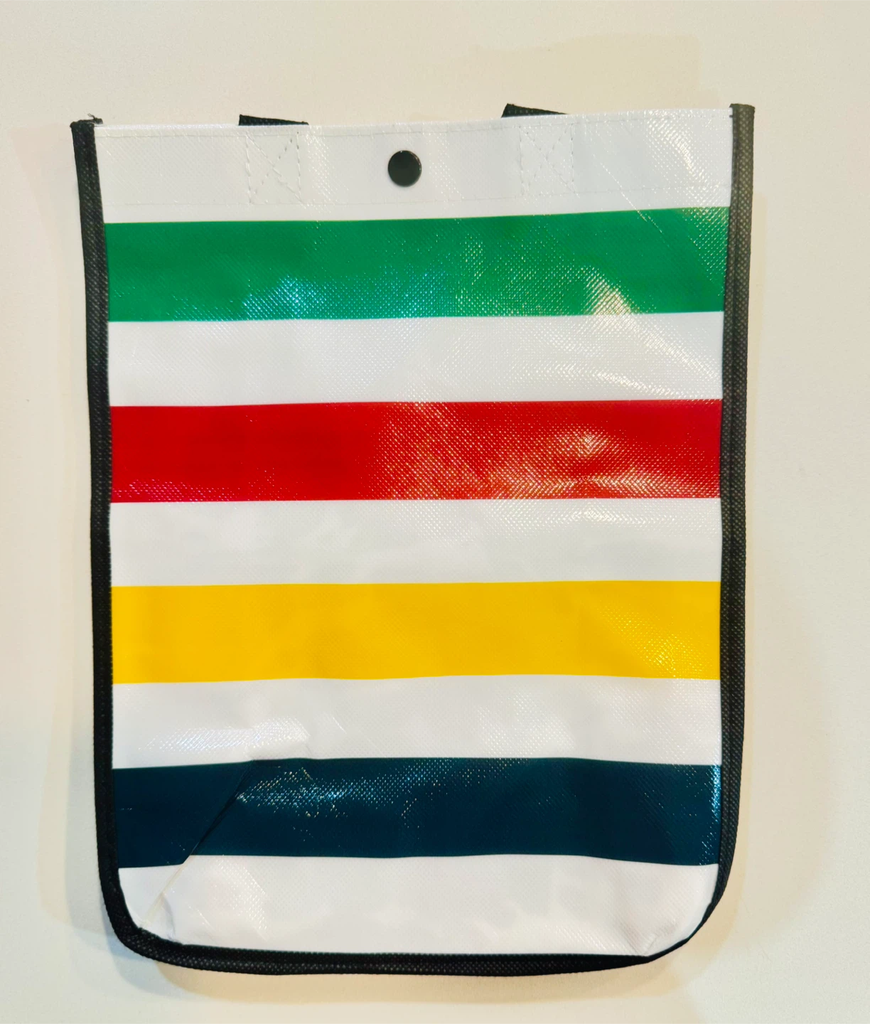 Hudson’s Bay Stripe Tote Lunch Bag with Black Handles_NWOT - photo 5