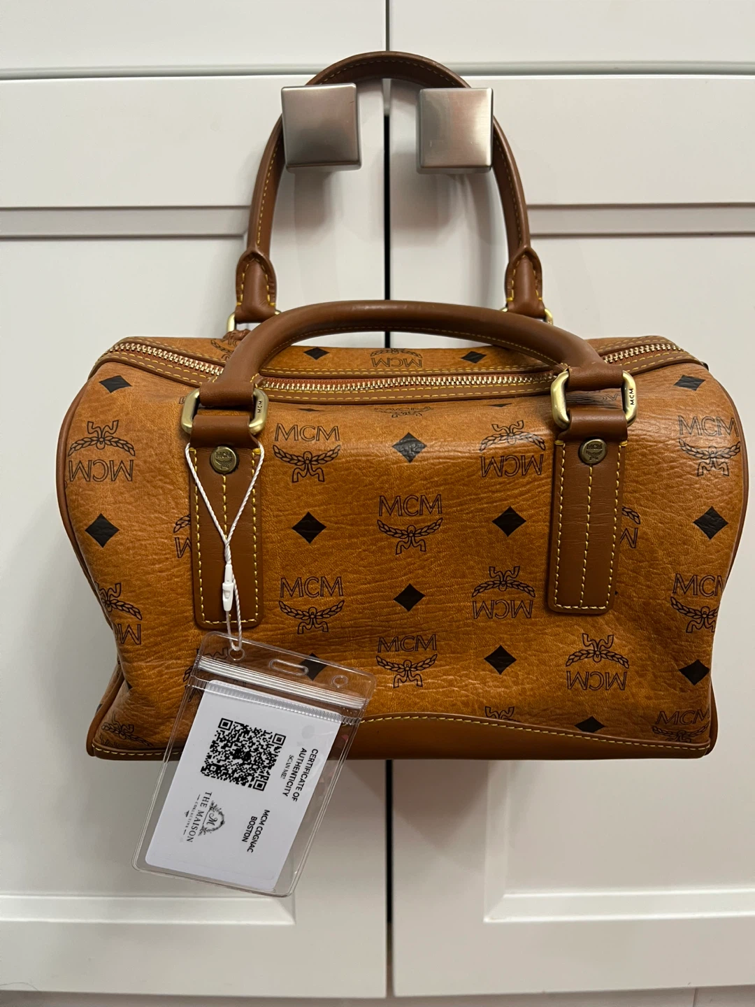MCM Cognac Boston Bag - photo 2