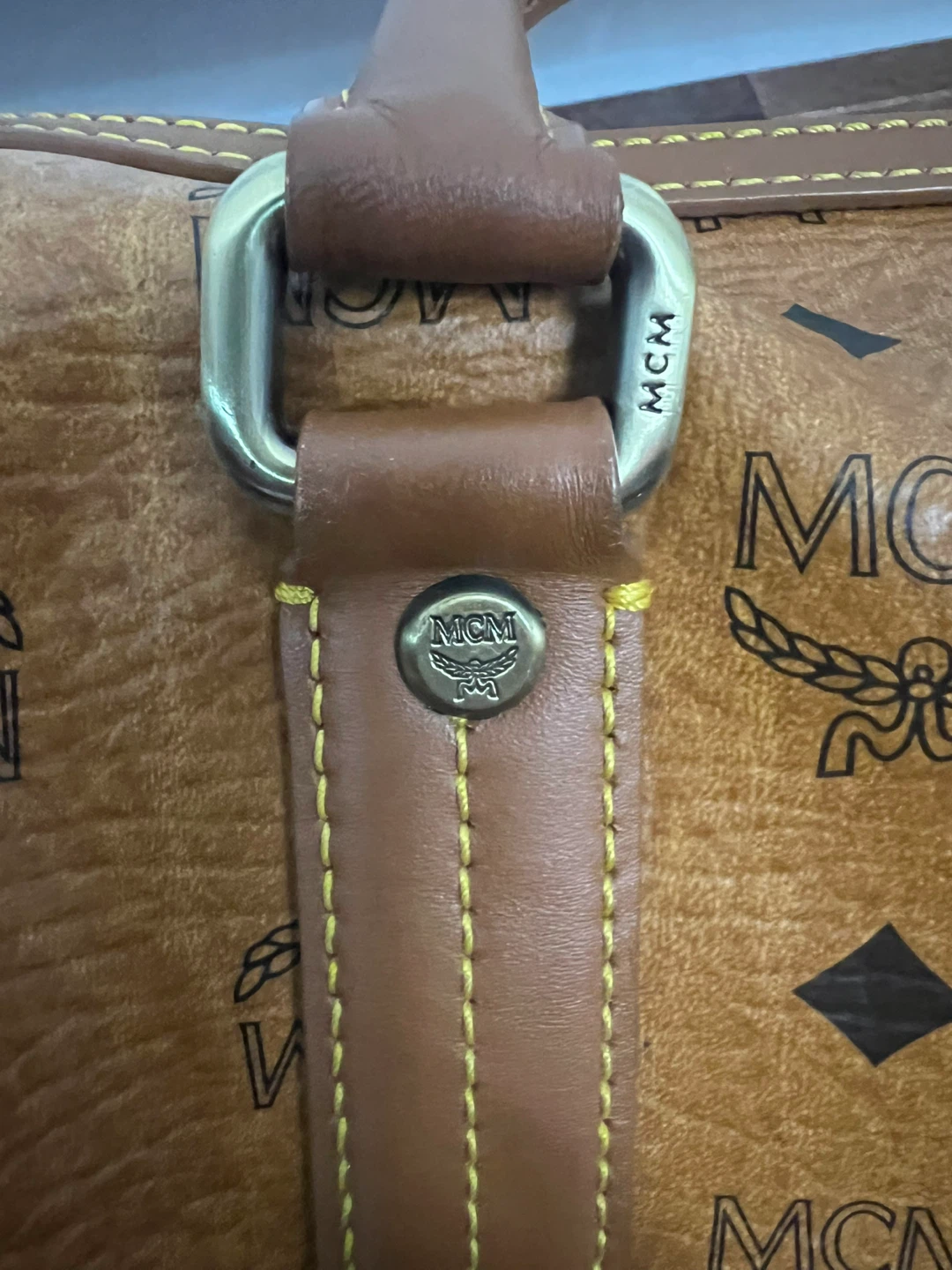 MCM Cognac Boston Bag - photo 4