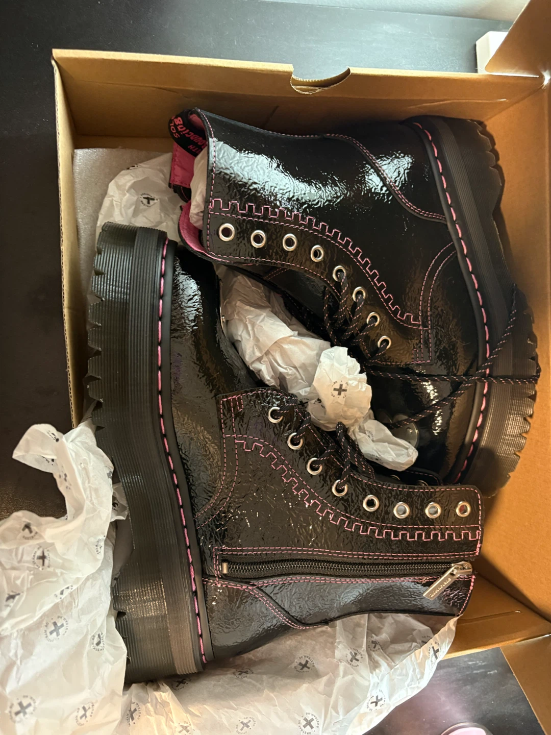 Dr. Martens Jadon TP Boots Black Size US Men 8 / Women 9