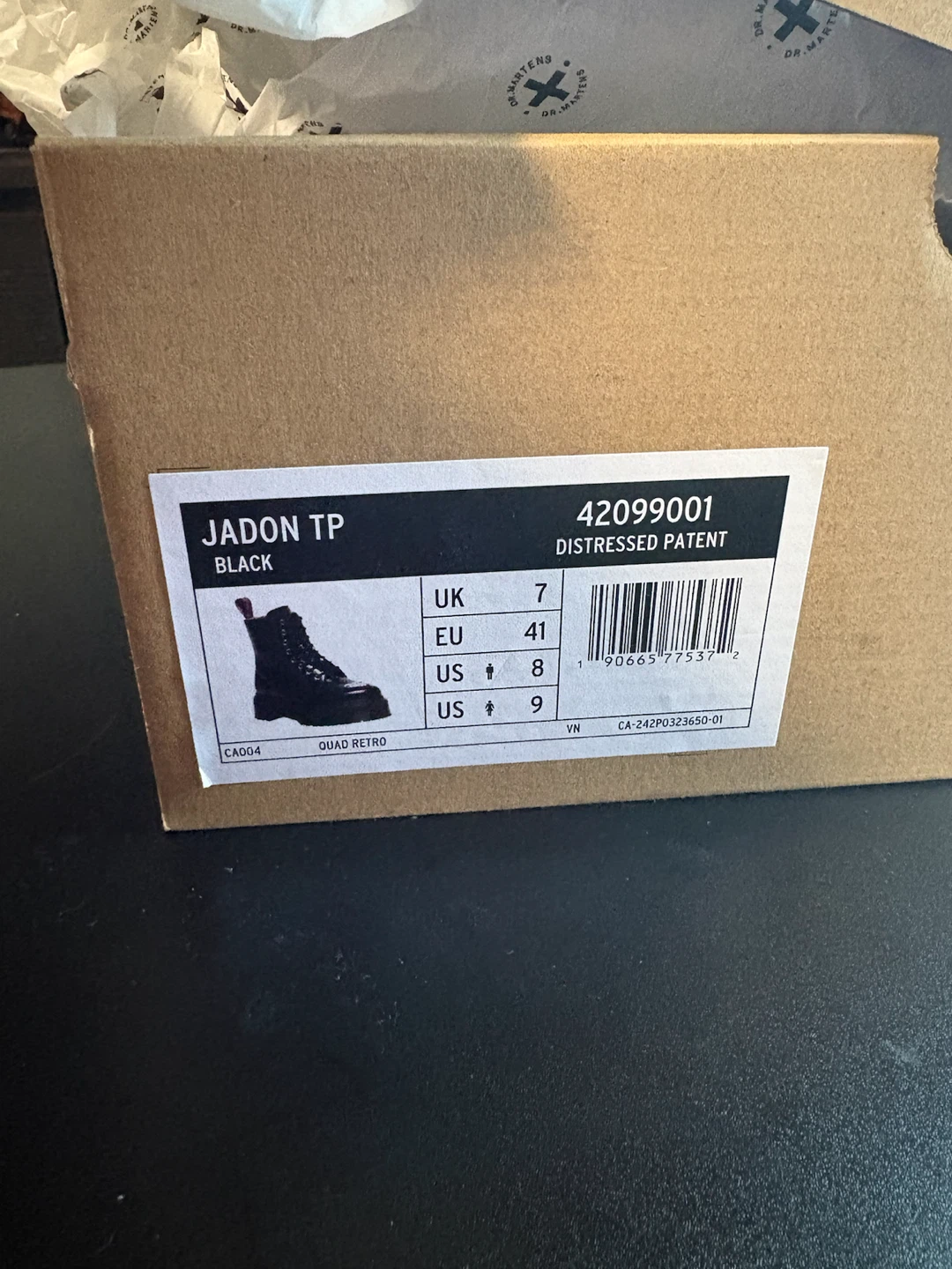Dr. Martens Jadon TP Boots Black Size US Men 8 / Women 9 - photo 2