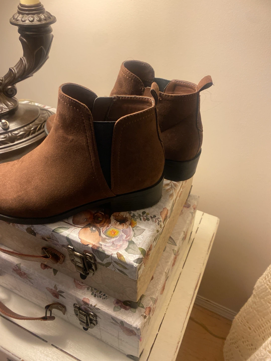 Brown Suede Ankle Boots