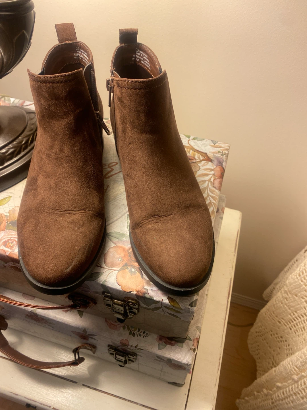Brown Suede Ankle Boots - photo 2