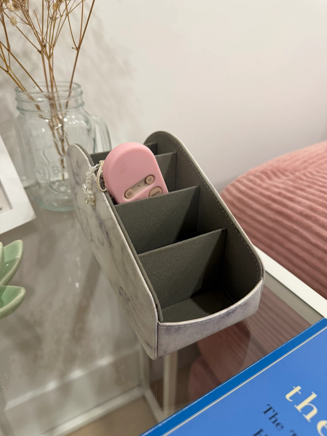 ♡ white grey marble desktop organizer ♡ - photo 3