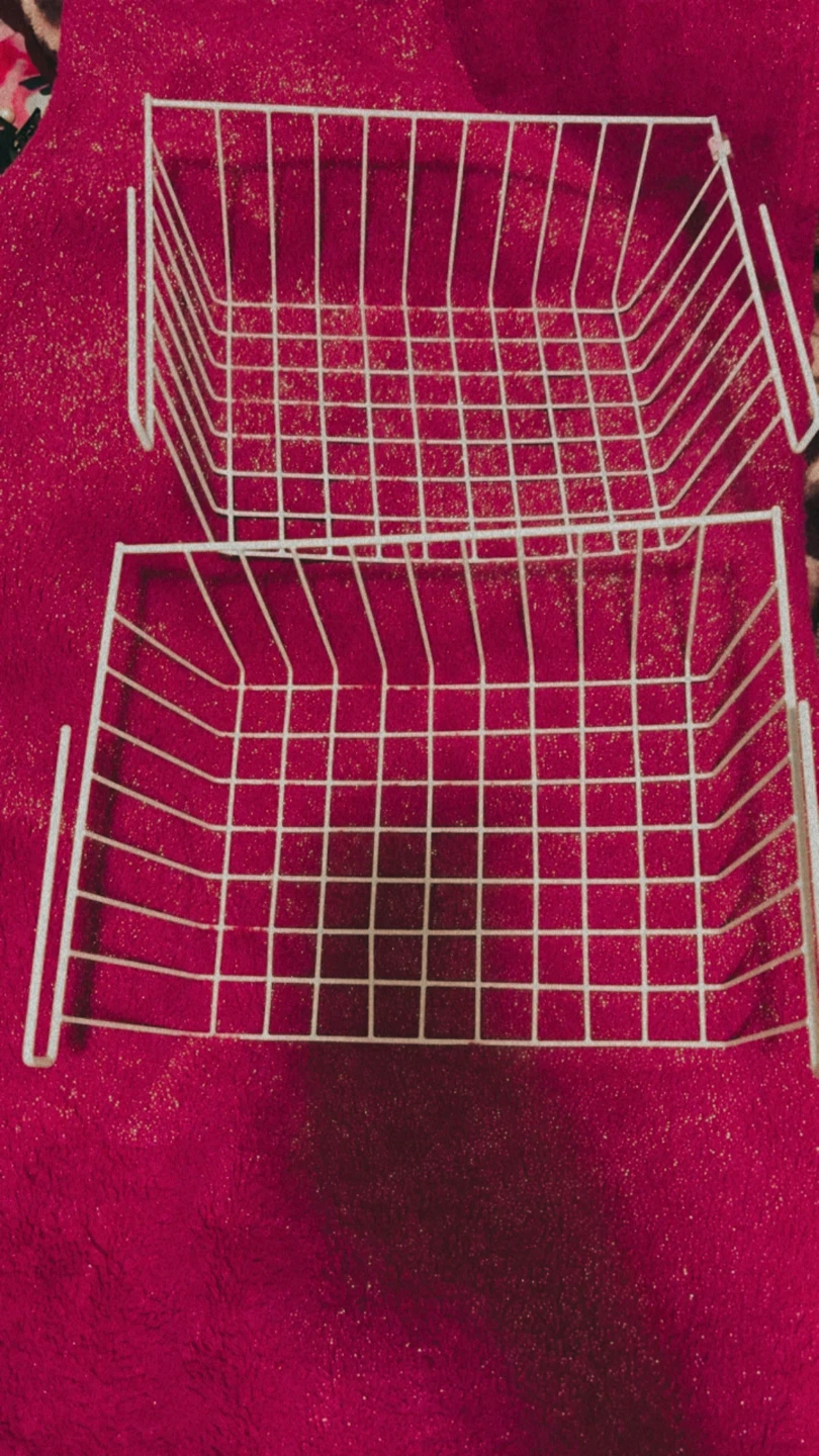 Take both for $3…Set of Two White Under-Shelf Baskets