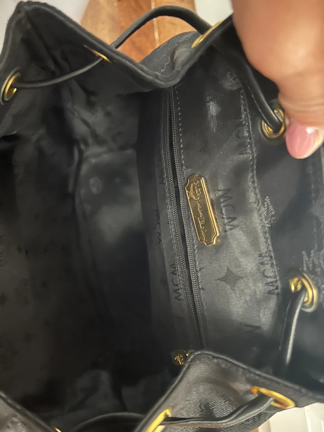 MCM Black Monogram Backpack - photo 5